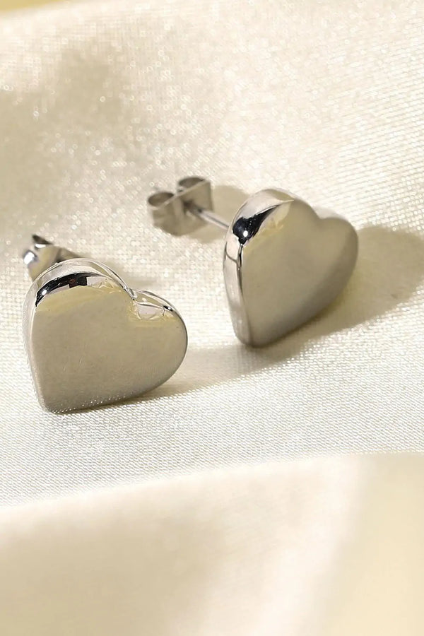 Zeamsil | Heart Stud Earrings