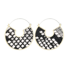 Zeamsil | Snake Skin Half Moon Earrings