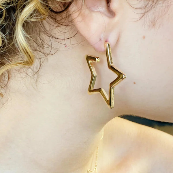 Zeamsil | Golden Stars Earrings