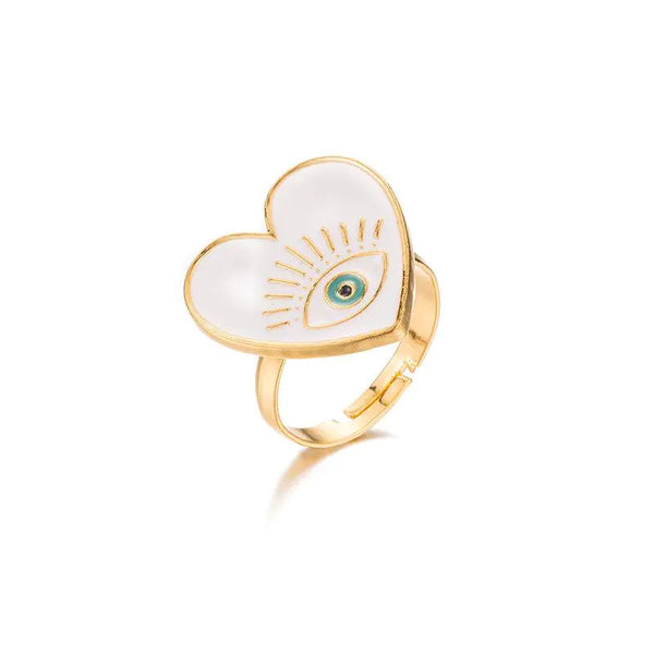 Zeamsil | White Heart Ring