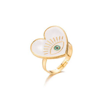 Zeamsil | White Heart Ring