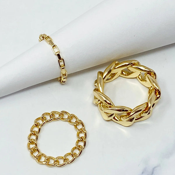 Zeamsil | Chunky Chain Ring Set