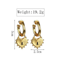 Zeamsil | Locked Heart Earrings