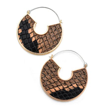 Zeamsil | Snake Skin Half Moon Earrings