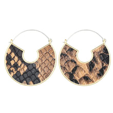 Zeamsil | Snake Skin Half Moon Earrings