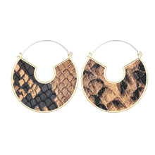 Zeamsil | Snake Skin Half Moon Earrings