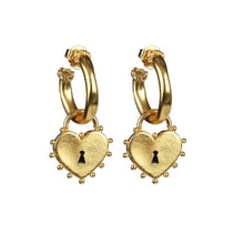 Zeamsil | Locked Heart Earrings