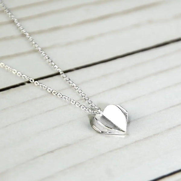 Zeamsil | Sterling Silver Double Heart Necklace